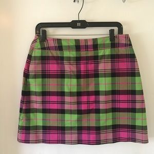 LILY PULITZER Pink & Green plaid skirt/skort